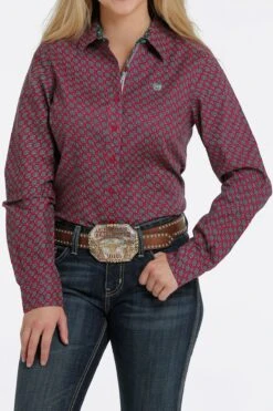 Women's Cinch Button Down Shirt #MSW9165015PNK -Wrangle Style 059276e22571a8749be51a9cdb9ea2ab