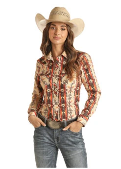 Women's Rock & Roll Cowgirl Snap Front Shirt #B4S3304