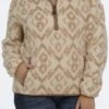 Women's Cinch 1/2 Zip Sweater Sherpa Hoodie #MAK9811002CRE