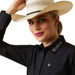Women's Ariat Team Logo Kirby Button Down Shirt #10042170 -Wrangle Style 1eb2a6fe959b7ddfa42a63201e9b8ebc