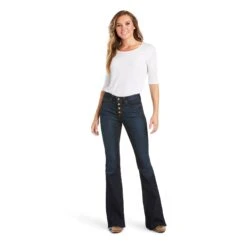 Women's Ariat R.E.A.L. High Rise Ophelia Flare Jean #10037959 -Wrangle Style 27210511be5bc4d18f6386b5f04e3d28