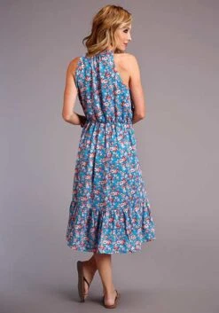 Women's Stetson Blue Floral Sleeveless Dress #11-057-0590-5050BU -Wrangle Style 611887b7342d1938883f85a7b63c1e0c