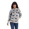 Women's Ariat Cream Wildlife Print Hoodie #10041657
