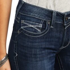 Women's Ariat R.E.A.L. Mid Rise Clarissa Straight Jean #10040797 -Wrangle Style 7e6c5cbbc5a796ed6df7dcf50943b498