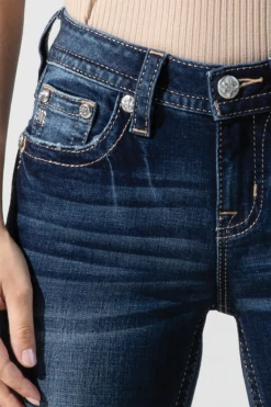 Women's Miss Me Bootcut Jean #M3444B72 -Wrangle Style 9ca5ac80bcc07826a6cca8e404b0e589