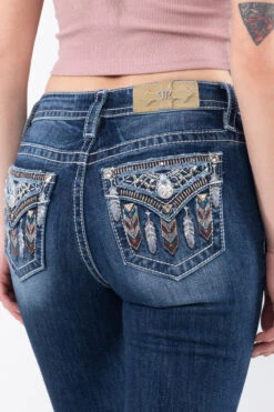 Women's Miss Me Boot Cut Jean #M3929B -Wrangle Style 9f71066e0822d1206e2bbc81867954f7