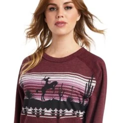 Women's Ariat Desert Ride Crew Sweatshirt #10042311 -Wrangle Style a3ab2814bf49f43060fa43e09ff8cecd