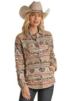 Women's Rock & Roll Cowgirl Shirt Jacket #RRWO93R08K