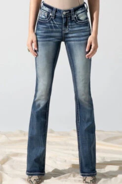 Women's Miss Me Bootcut Jean #M3444B73 -Wrangle Style a74570212ddea420df1776f852ba69f3