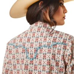 Women's Ariat Cimarron Dobby Snap Front Shirt #10043685 -Wrangle Style b046318d59592a8bc55c4a16db4cc61c