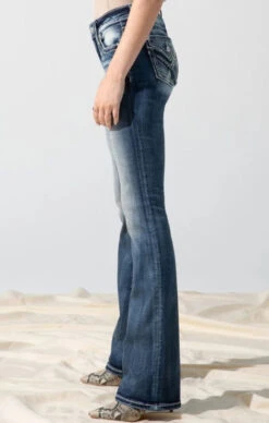 Women's Miss Me Bootcut Jean #M3444B73 -Wrangle Style b933dd9e06202bbd5b6aaae7be05c724