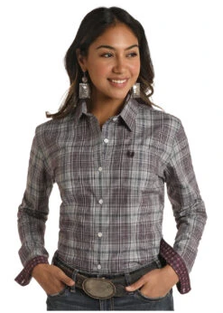 Women's Rough Stock Button Down Shirt #RSWSODRYTH