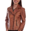 Women's Scully Leather Motorcycle Jacket #L87