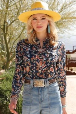 Women's Cruel Girl Snap Front Shirt #CTW7226013MUL