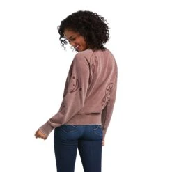 Women's Ariat American Stories Crew Sweater #10039816 -Wrangle Style de5d5d54695ede9f79e70882519f0f9f