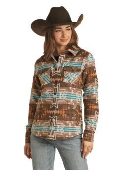Women's Rock & Roll Cowgirl Shirt Jacket #RRWO92RZX5