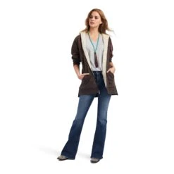 Women's Ariat Sherpa Lined Long Full Zip Jacket #10041807